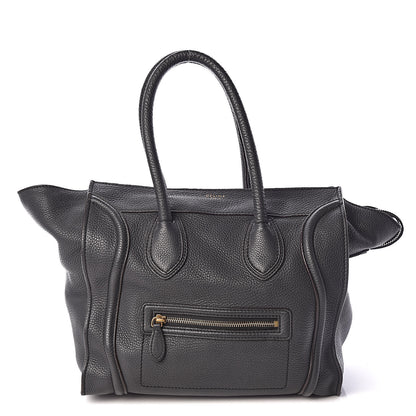 Celine Drummed Calfskin Mini Luggage Anthracite 1 of 15
