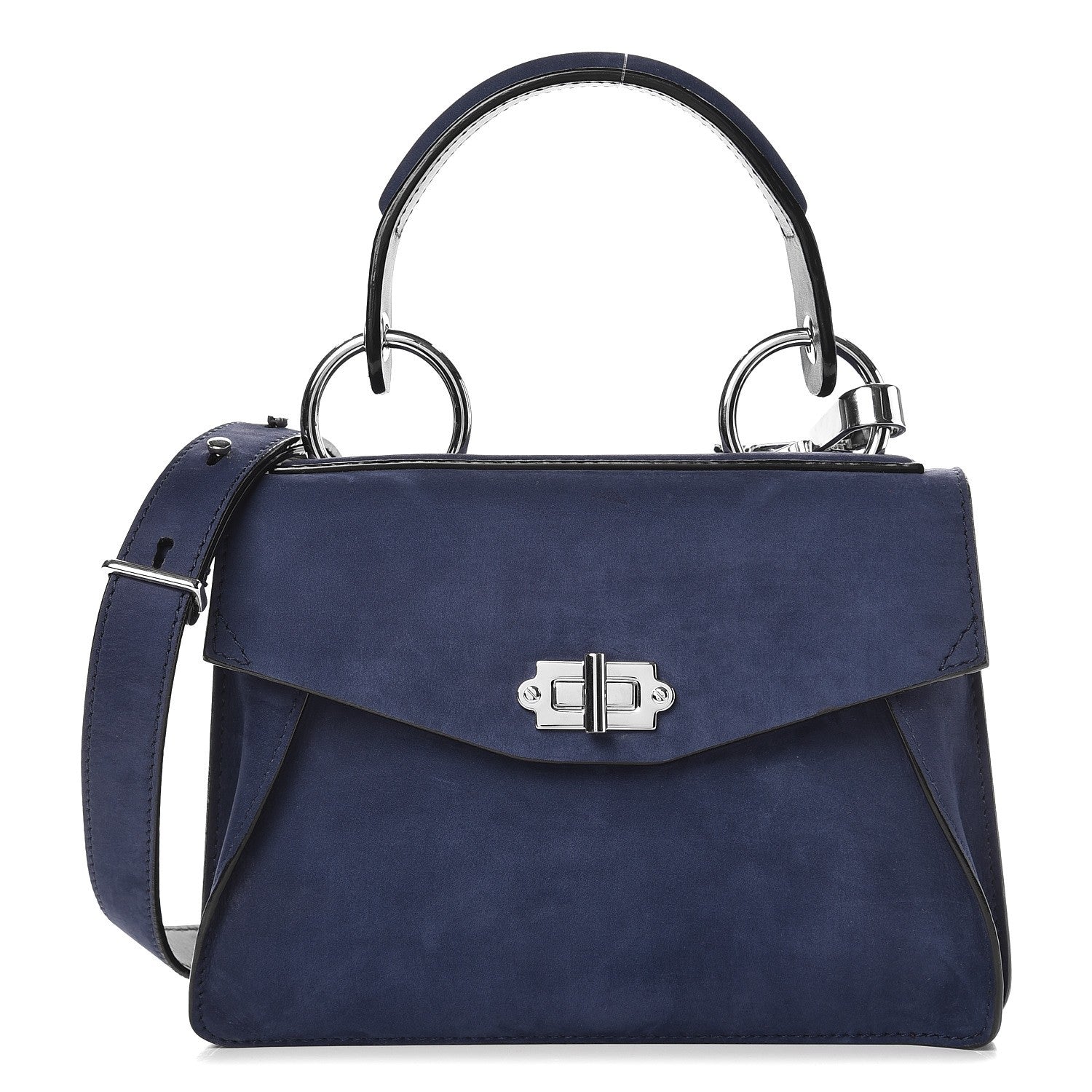 Proenza Schouler Suede Small Hava Top Handle Bag Indigo 1 of 8
