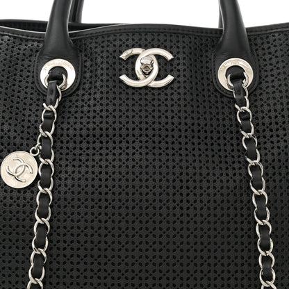 Chanel Calfskin Perforated Up In The Air Tote Black 8 of 14