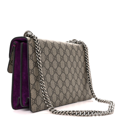 Gucci GG Supreme Monogram Embroidered Small Dionysus Shoulder Bag Purple 2 of 8