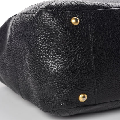 Prada Vitello Daino Shoulder Bag Black 7 of 10