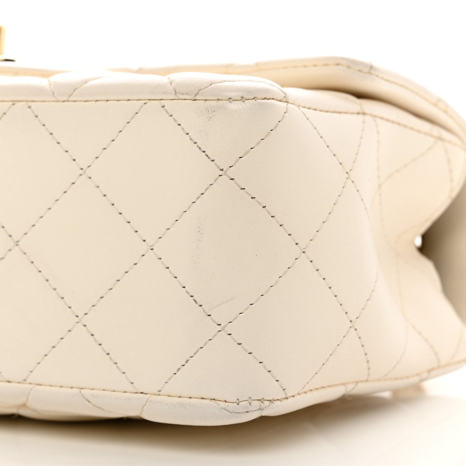 Chanel Lambskin Quilted Mini Rectangular Flap White 10 of 10