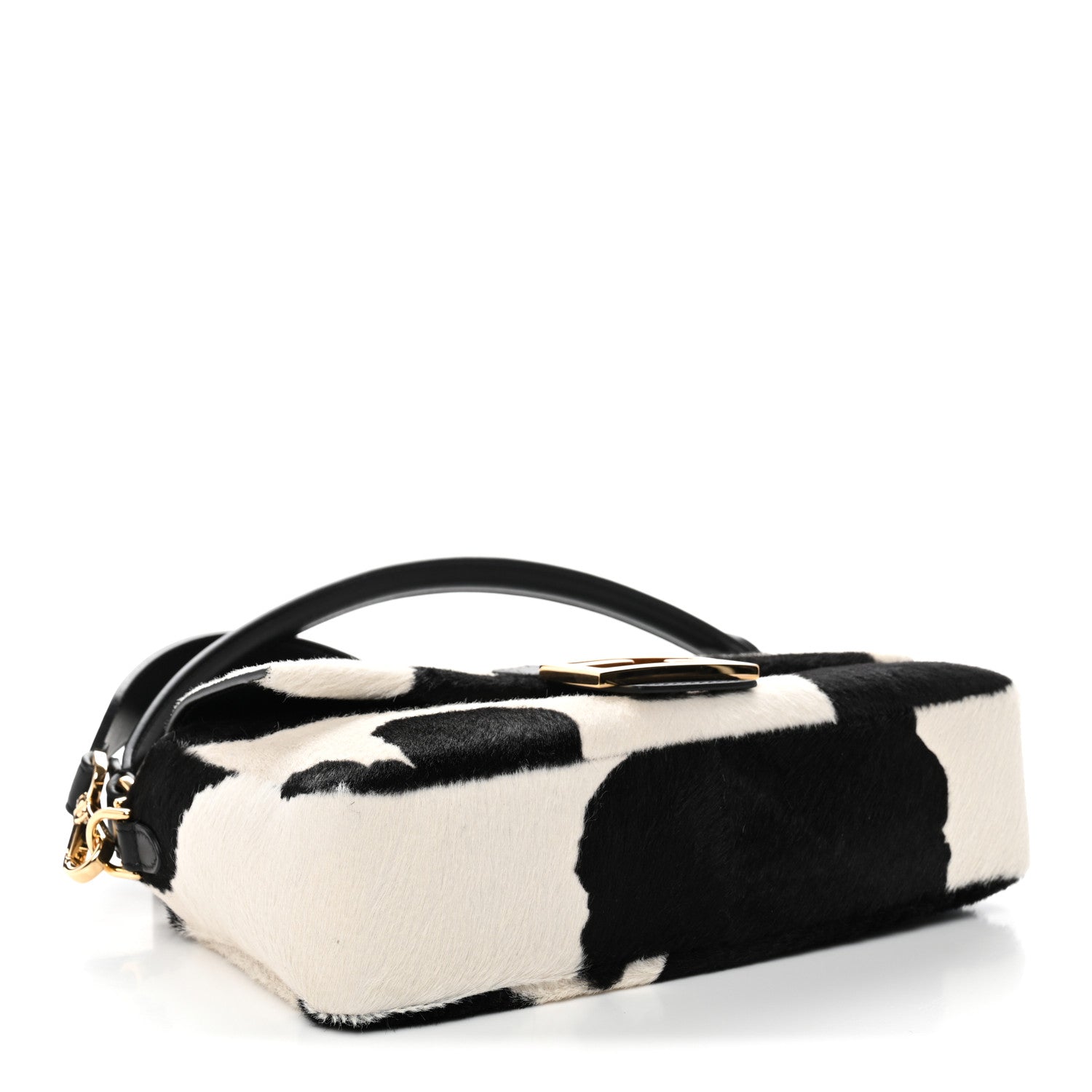 Fendi Calf Hair Baguette Black White 4 of 13