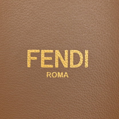 Fendi Fabric Jacquard Nappa FF Womens Fendi Feel Buckled Slide Sandals 41 Tobacco Black Miele Scuro 8 of 10