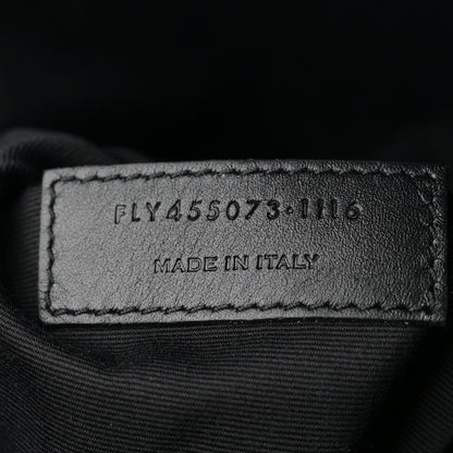 Saint Laurent Suede Flat Messenger Bag Black 7 of 11