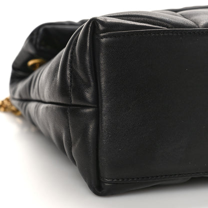 Saint Laurent Lambskin Quilted Small Loulou Puffer Monogram Chain Satchel Black 8 of 9