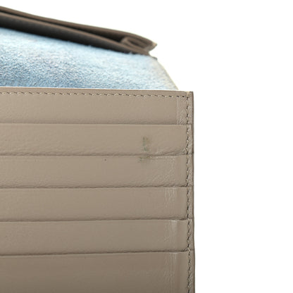 Celine Grained Calfskin Large Multifunction Strap Wallet Porcelain 9 of 11