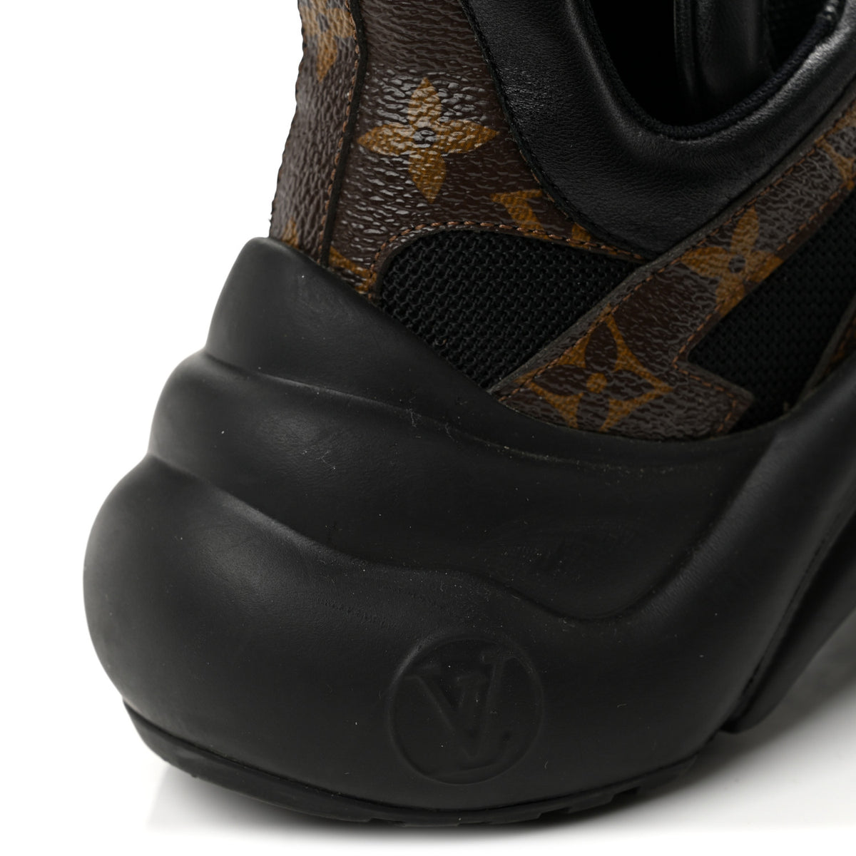 Calfskin Patent Monogram LV Archlight Sneakers 37.5 Black