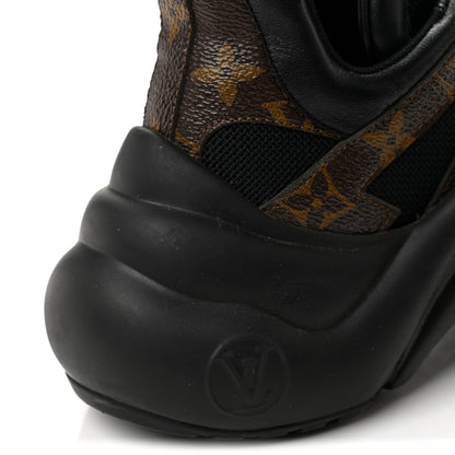 Louis Vuitton Calfskin Patent Monogram LV Archlight Sneakers 37.5 Black 10 of 10