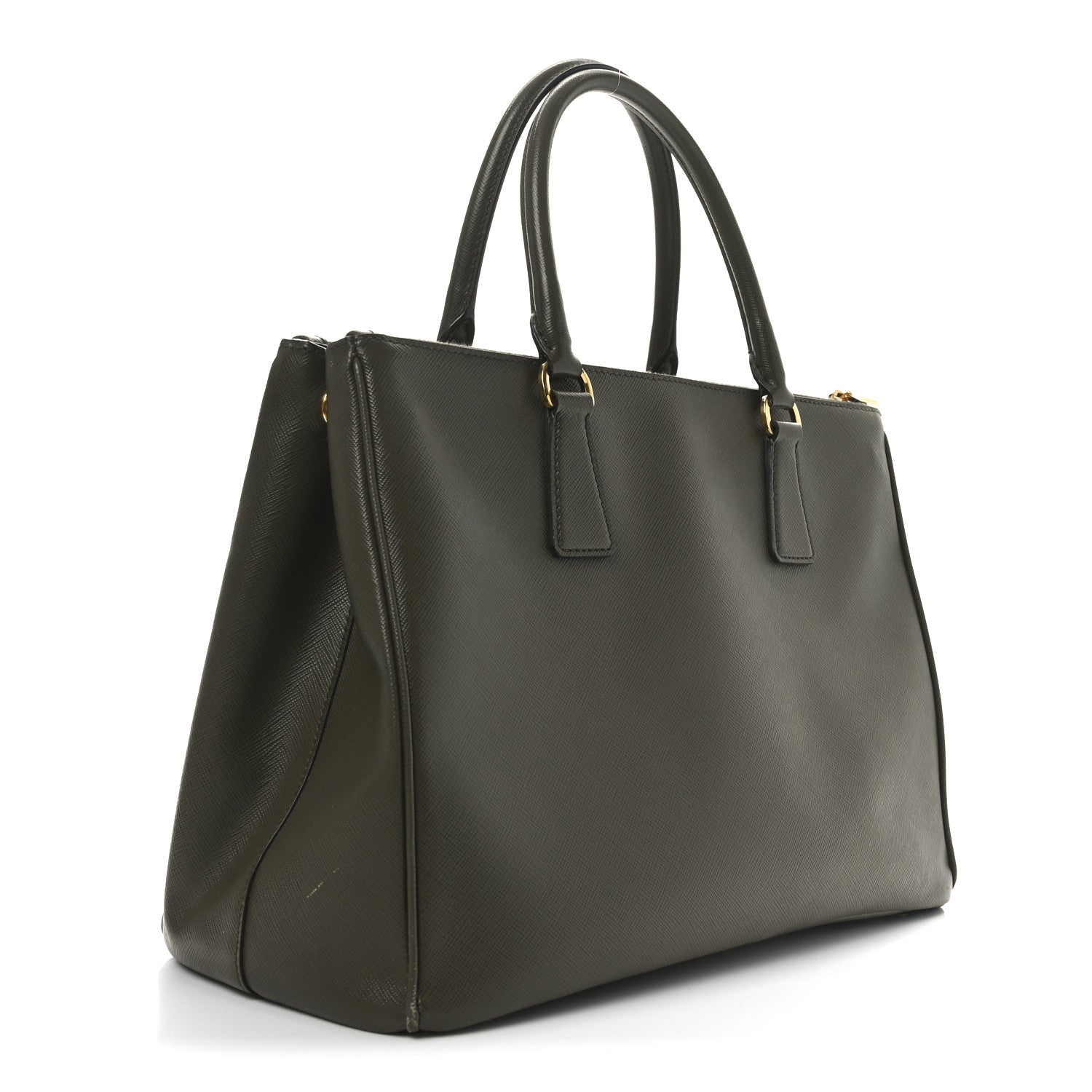 Prada Saffiano Medium Galleria Double Zip Tote Militare 3 of 9