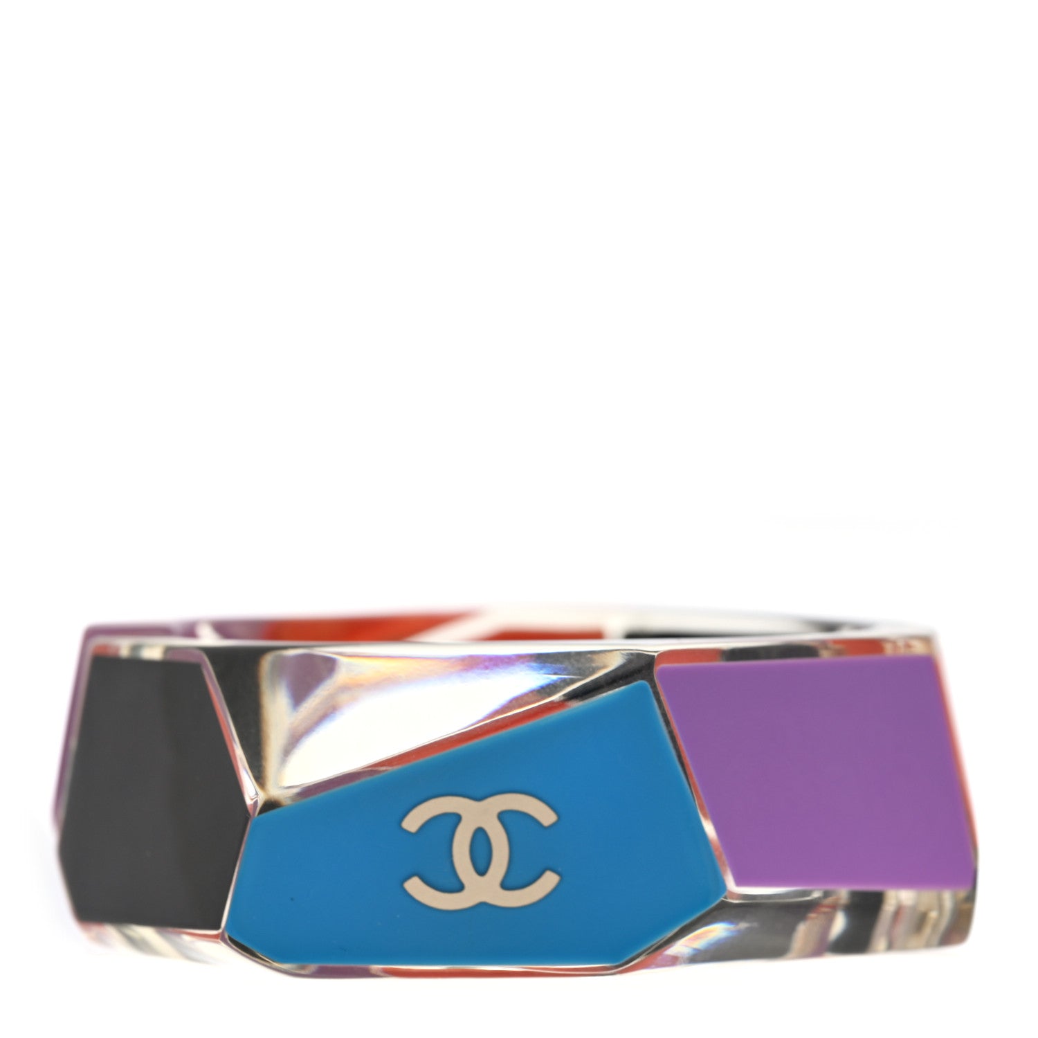 Chanel Resin Geometric CC Cuff Multicolor 3 of 4