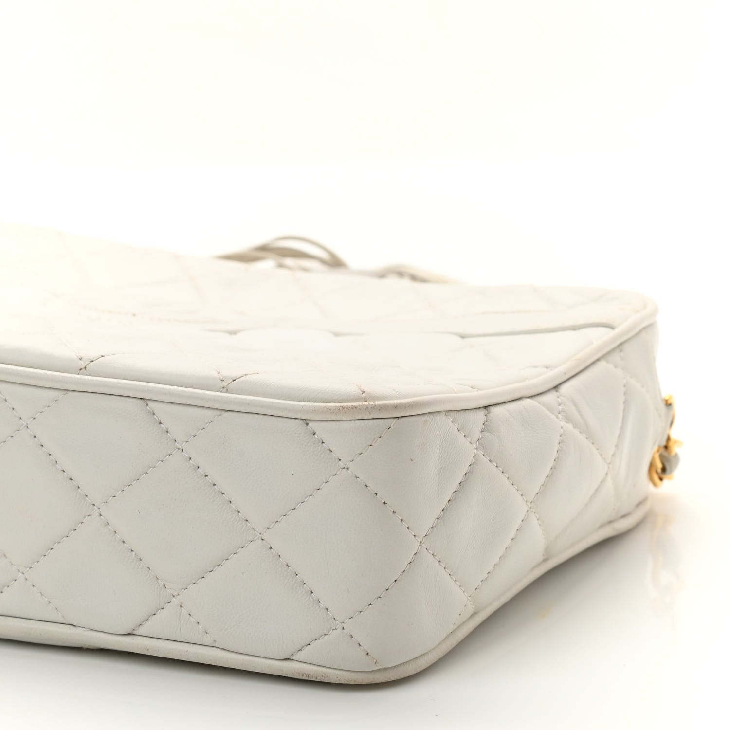 Chanel Lambskin Quilted Tassel Camera Case White 11 of 11