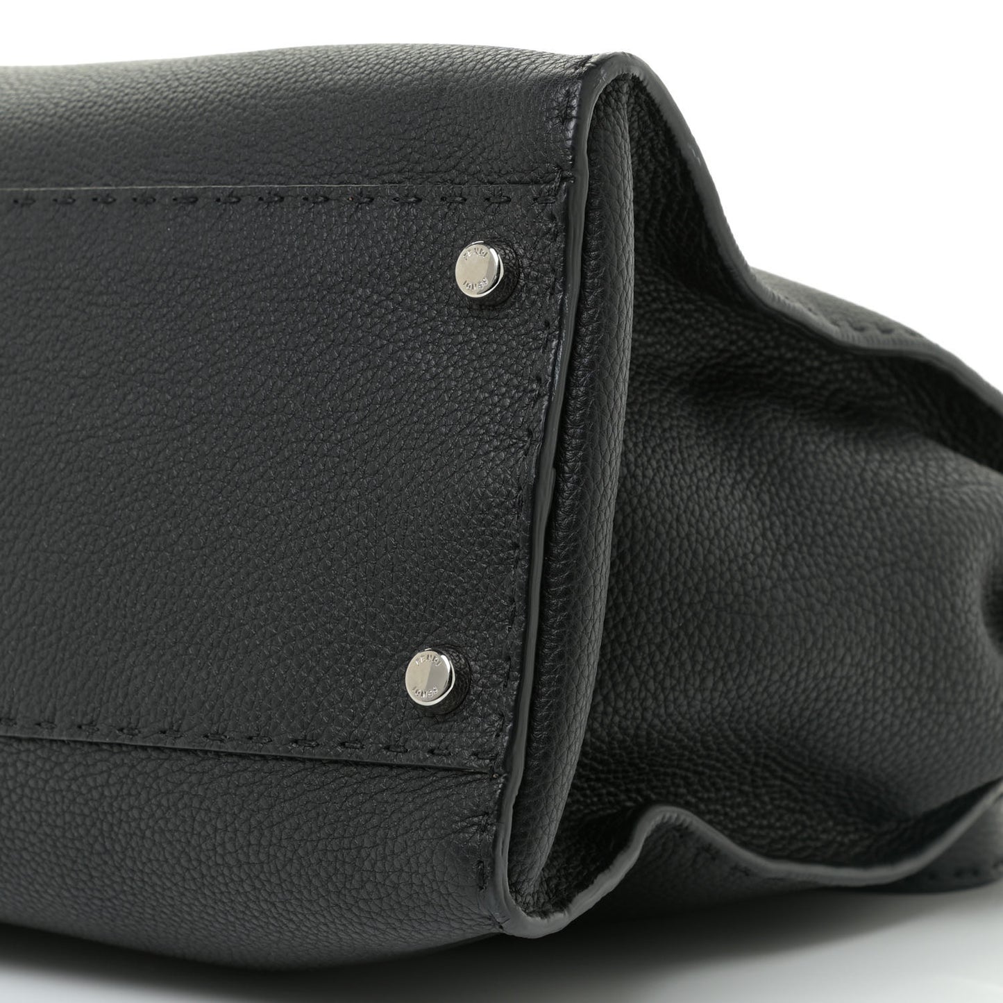 Cuoio Romano Selleria Bi-Color Large Peekaboo Iconic Satchel Black Mou