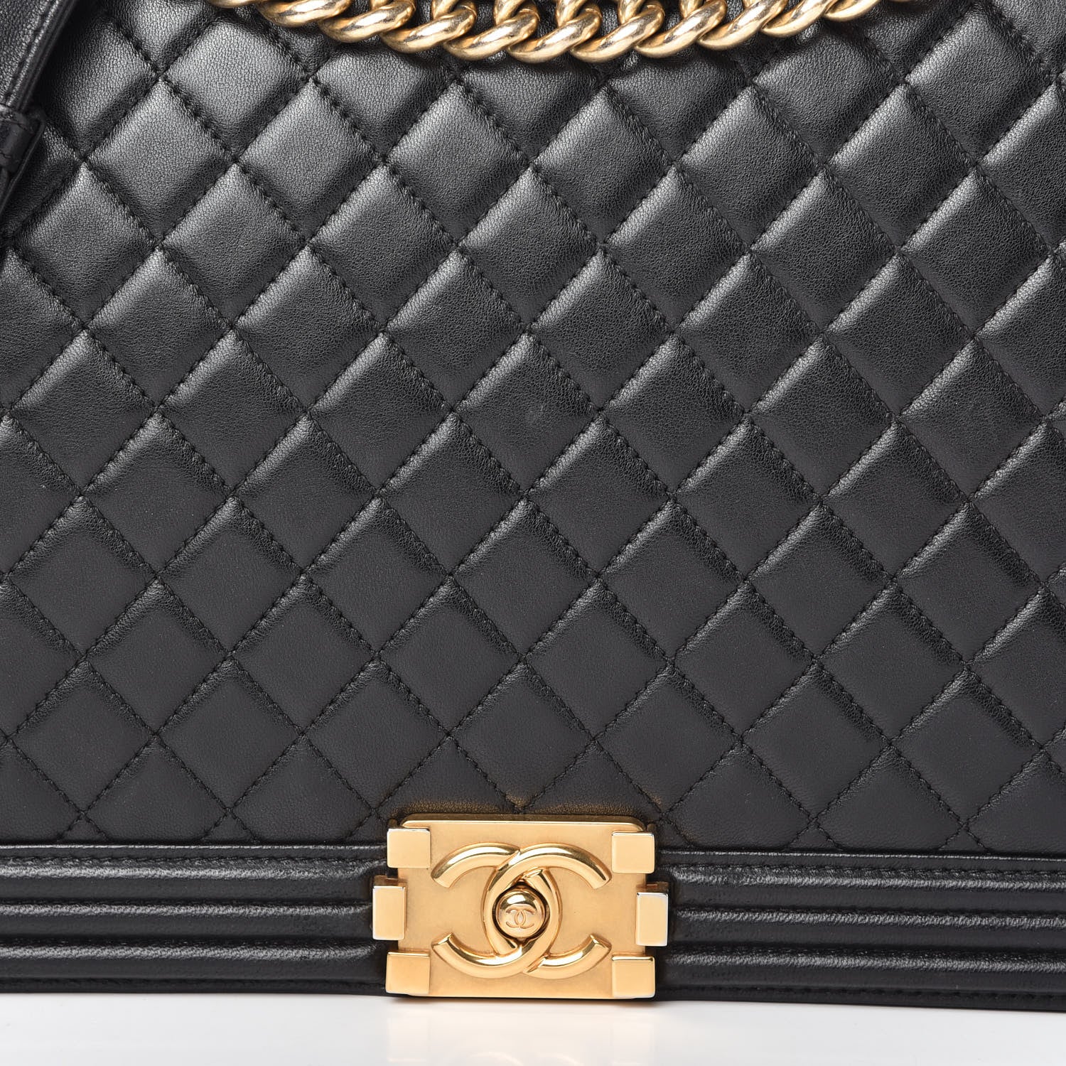 Chanel Lambskin Quilted Large Boy Flap Black 10 of 10