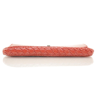 Bottega Veneta Snakeskin Clutch Red 5 of 9