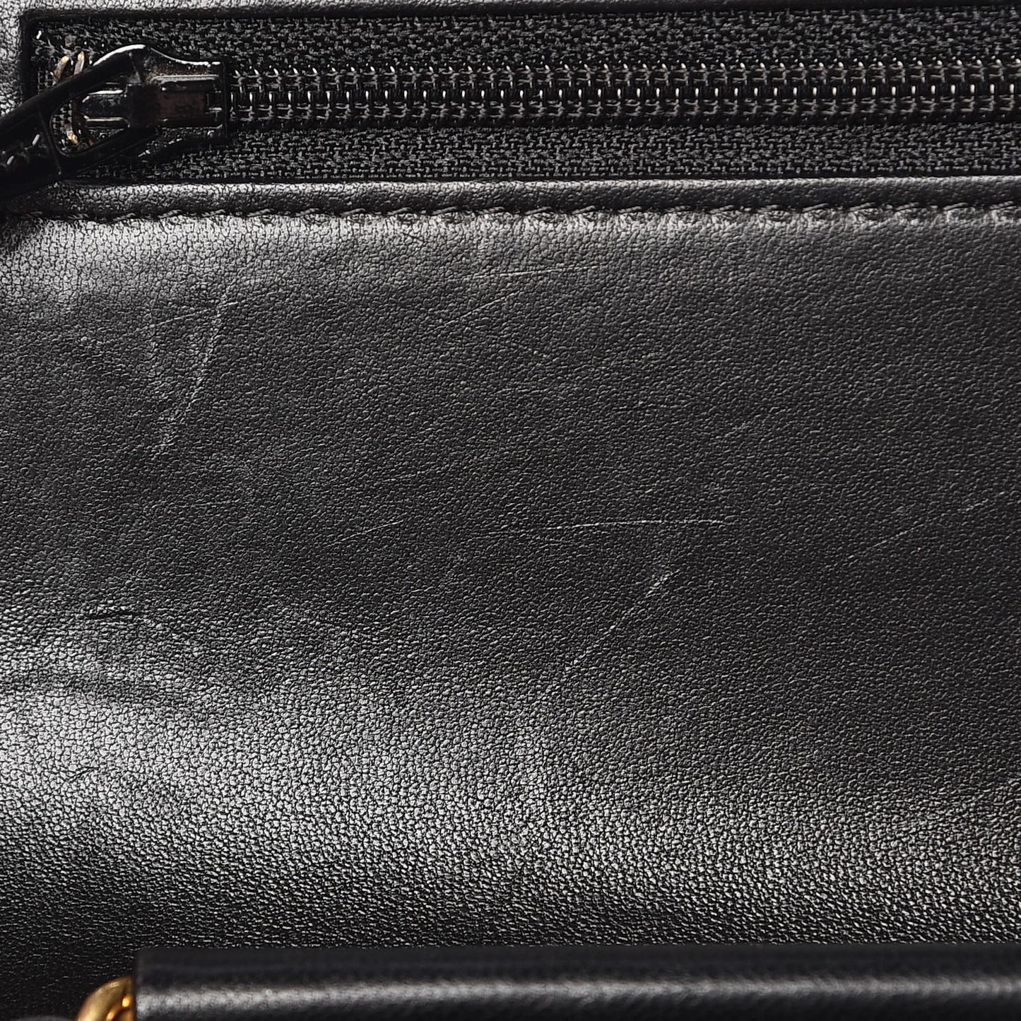Lambskin Quilted Boy Wallet On Chain WOC Black