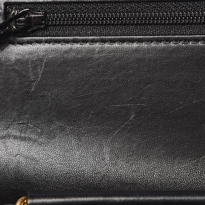Chanel Lambskin Quilted Boy Wallet On Chain WOC Black 10 of 11