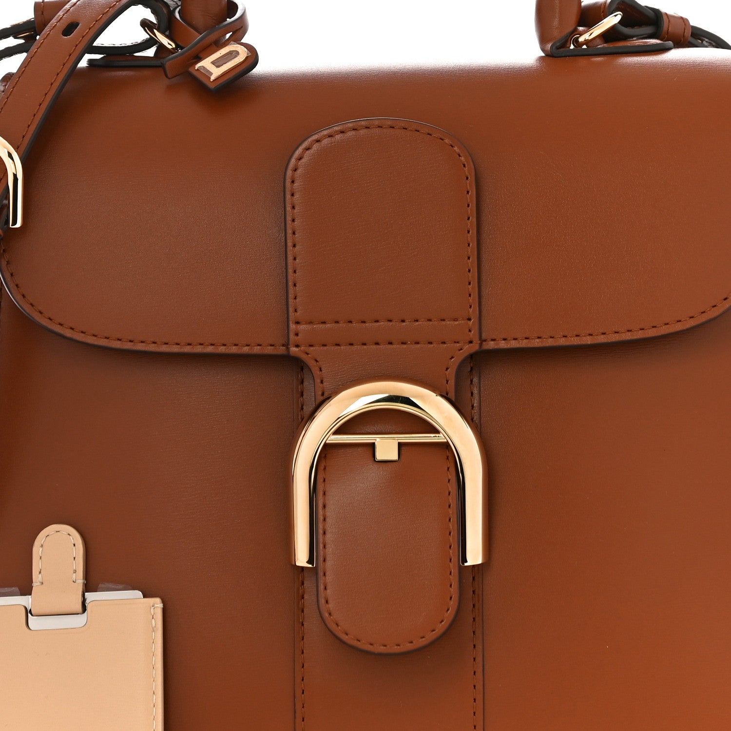 Delvaux Grained Calfskin PM Brillant Satchel Natural 8 of 10