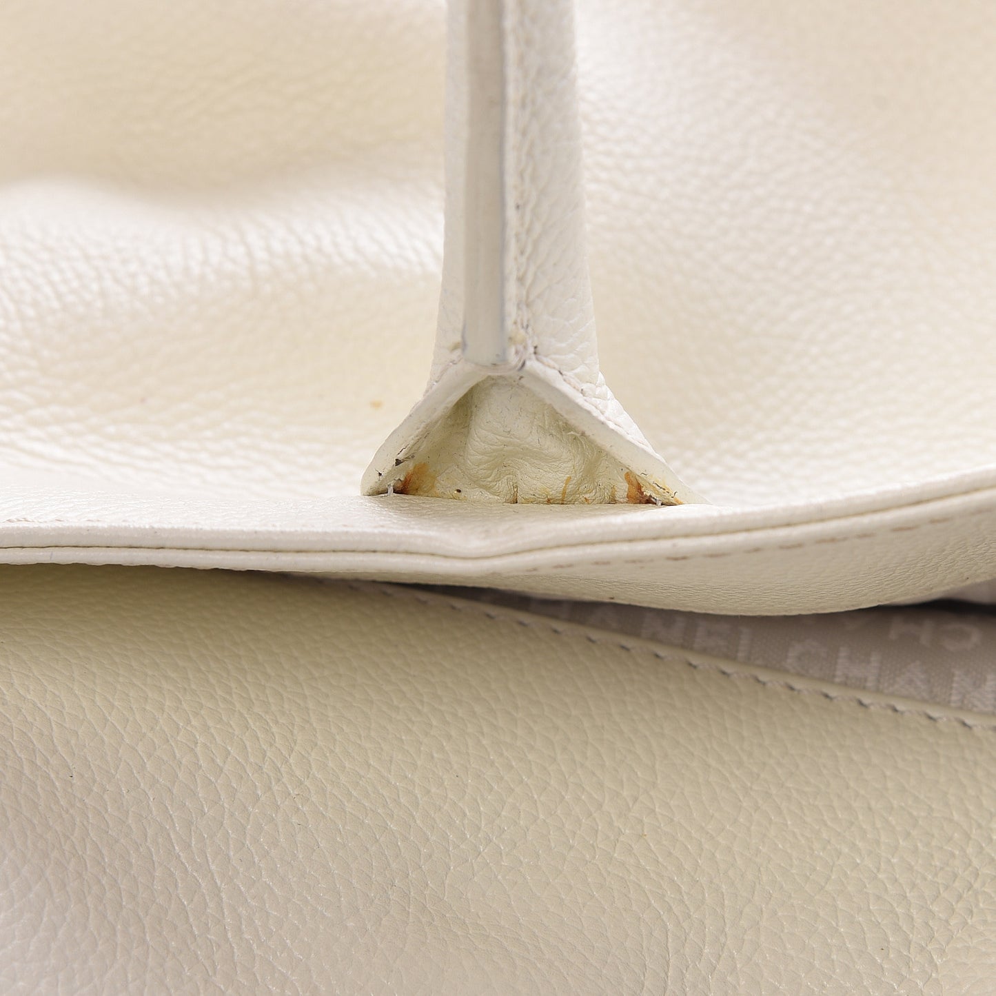 Calfskin Mademoiselle Lock Cerf Shopper Tote White