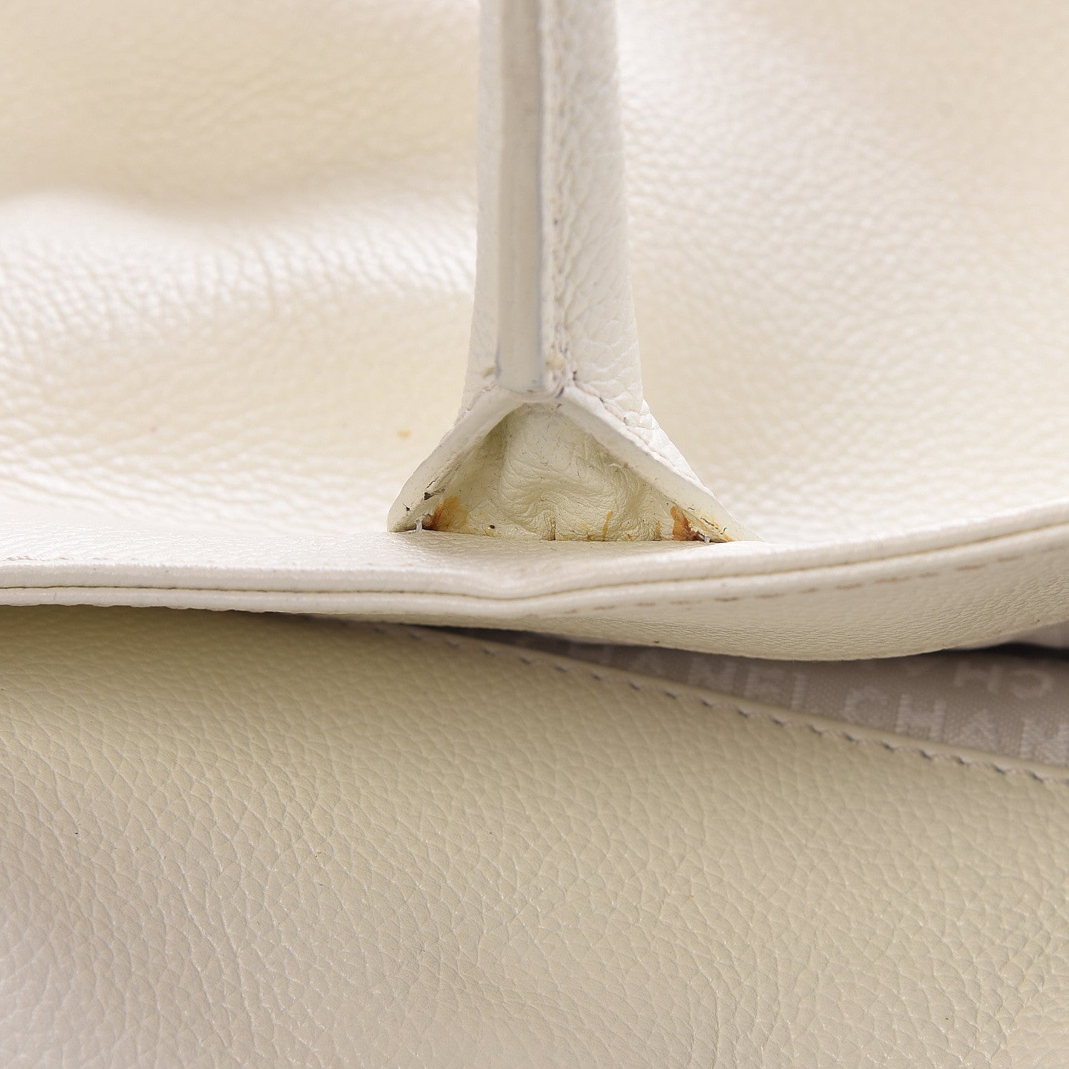 Chanel Calfskin Mademoiselle Lock Cerf Shopper Tote White 14 of 35