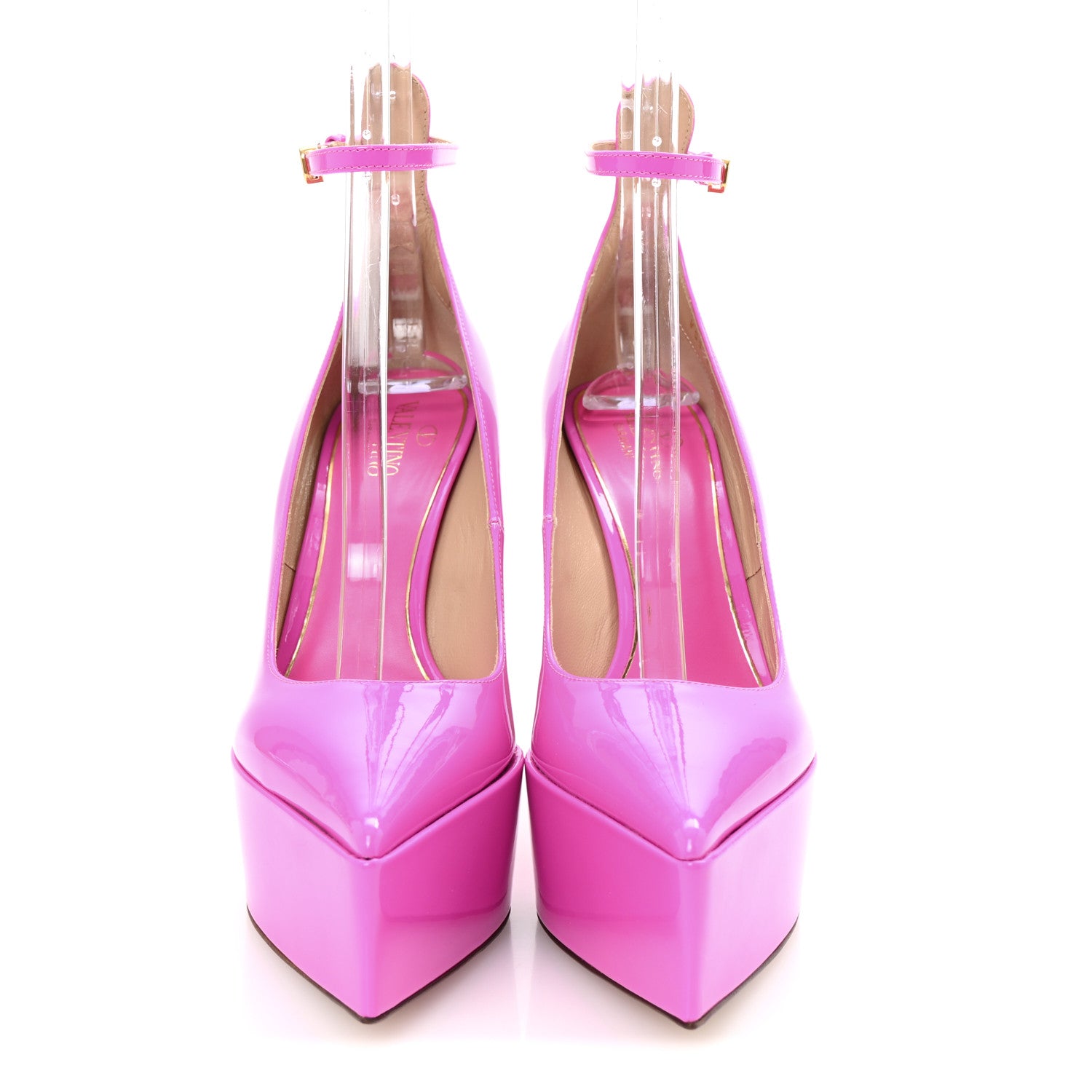 Valentino Garavani Patent Tan-Go 45/135mm Platform Pumps 38 Pink PP 6 of 20
