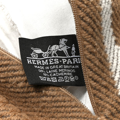 Hermes Wool Cashmere Avalon Pillow PM Ecru Camel 3 of 3