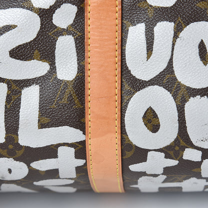Louis Vuitton Graffiti Keepall 50 Silver 20 of 28