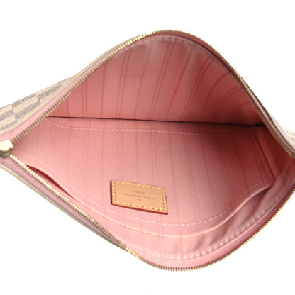 Louis Vuitton Damier Azur Neverfull MM GM Pochette Rose Ballerine 5 of 8