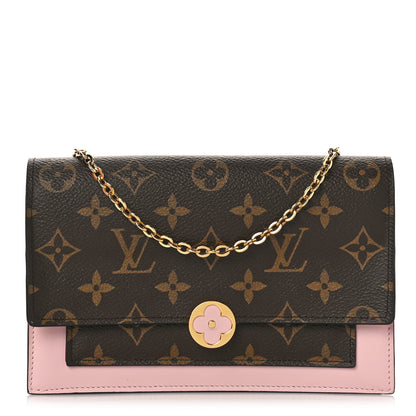 Louis Vuitton Monogram Flore Chain Wallet Rose Ballerine 1 of 9