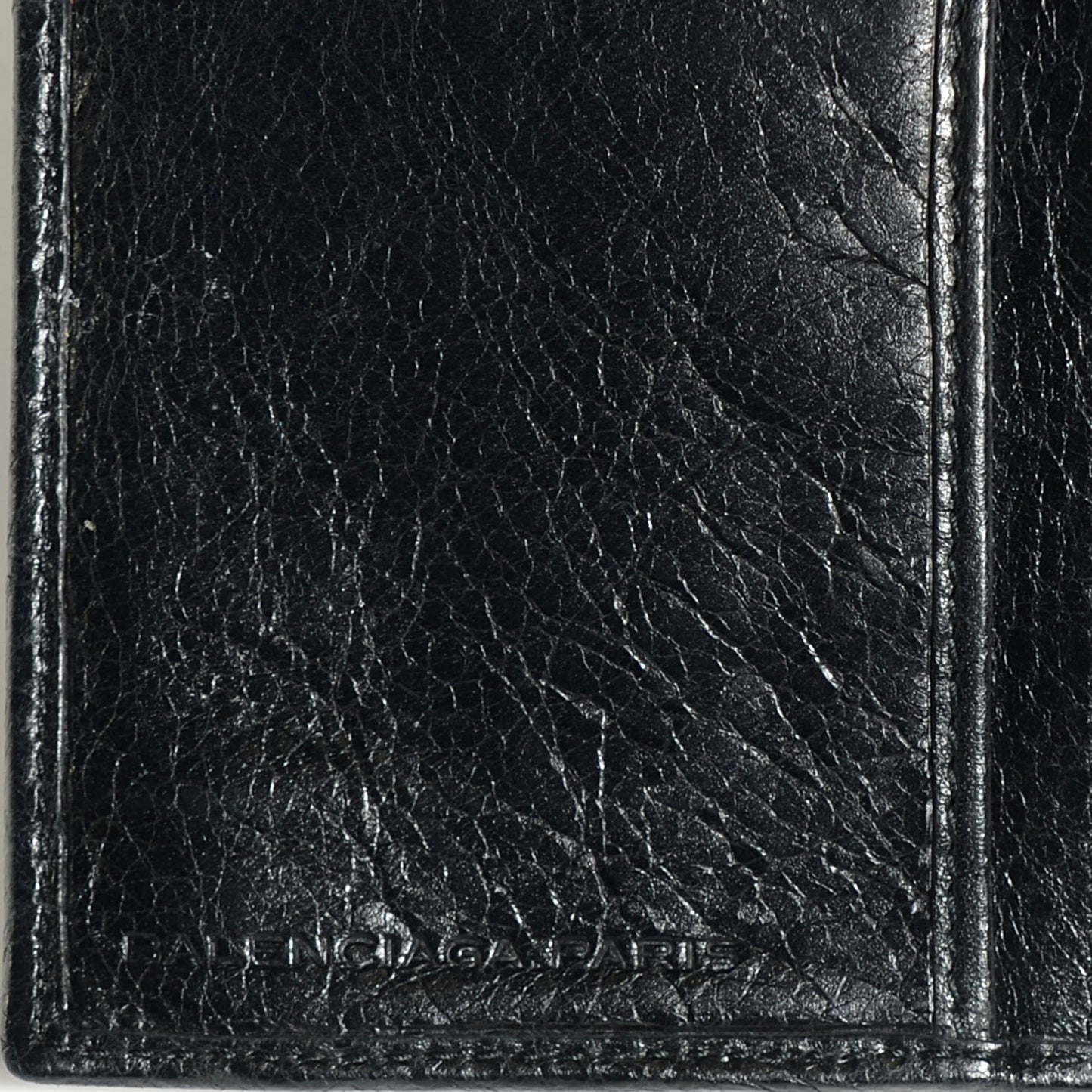 Agneau Giant 12 Rose Gold Hardware Money Wallet Black