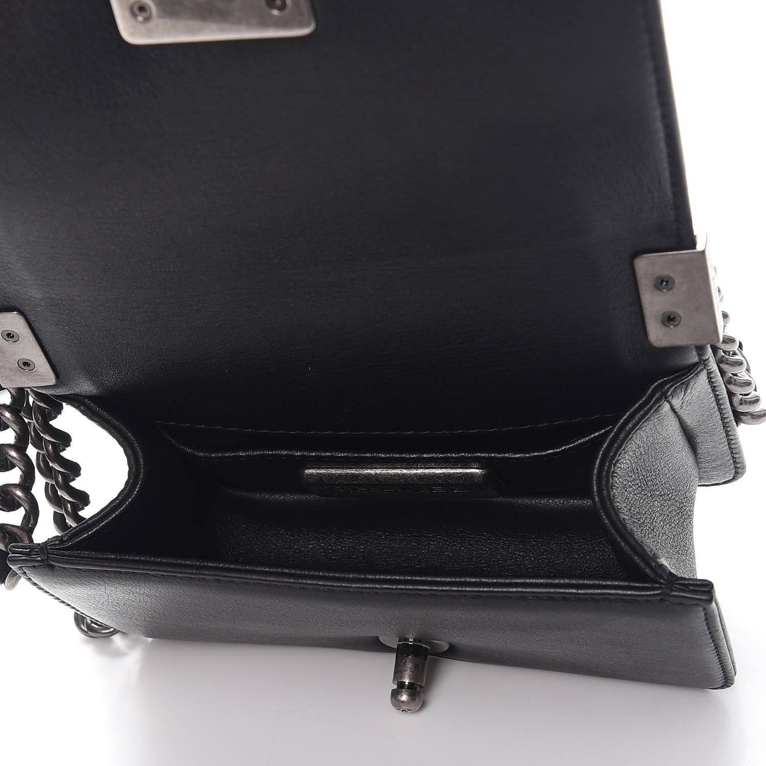 Chanel Galuchat Stingray Mini Boy Flap Black Silver 7 of 11