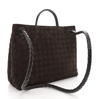 Bottega Veneta Suede Intrecciato Medium Andiamo Shoulder Bag Fondant 3 of 10