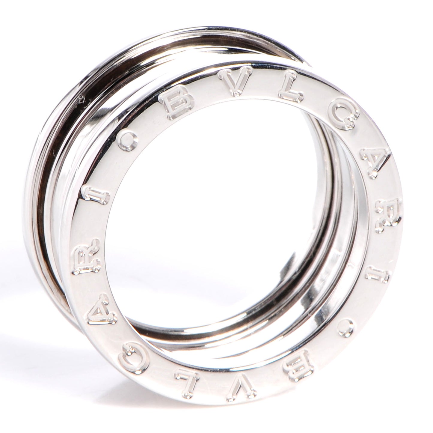 18K White Gold B.Zero1 Three-Band Ring 53 6.5