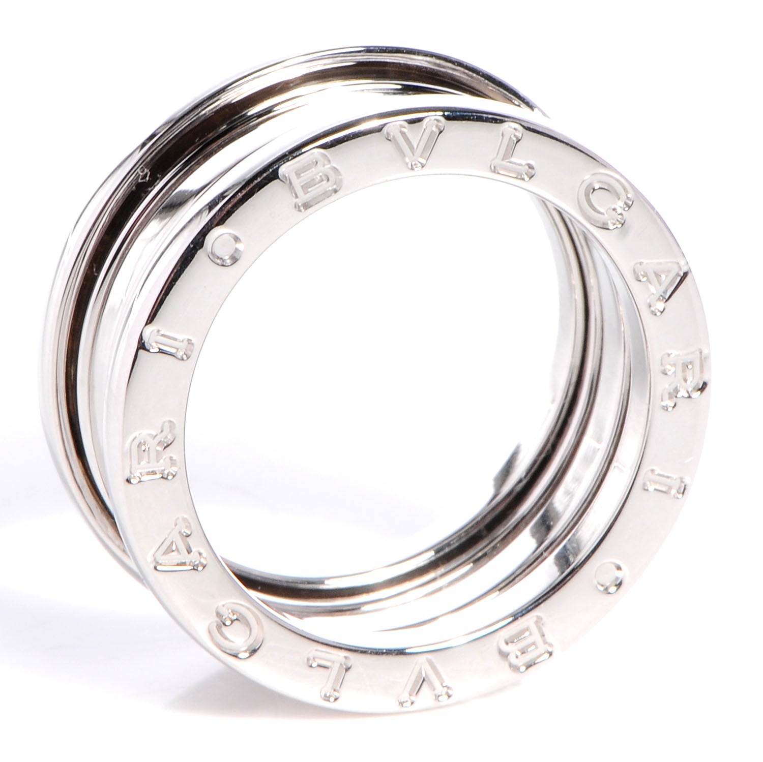 Bulgari 18K White Gold B.Zero1 Three-Band Ring 53 6.5 4 of 5