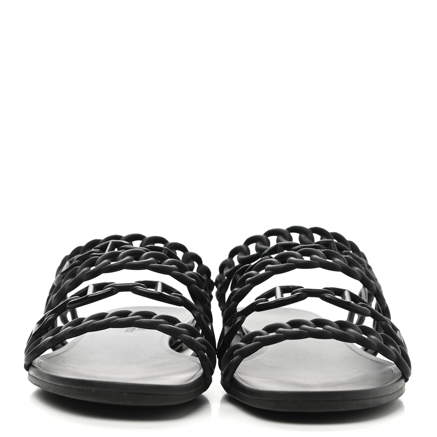 Rubber Chaine d'Ancre Nude Sandals 38 Black