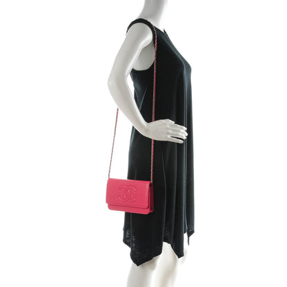 Chanel Caviar Timeless CC Wallet On Chain WOC Pink 2 of 8