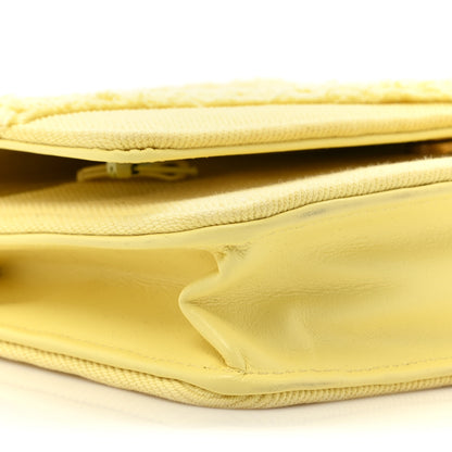 Chanel Denim Quilted Coco Wallet On Chain WOC Yellow 12 of 15