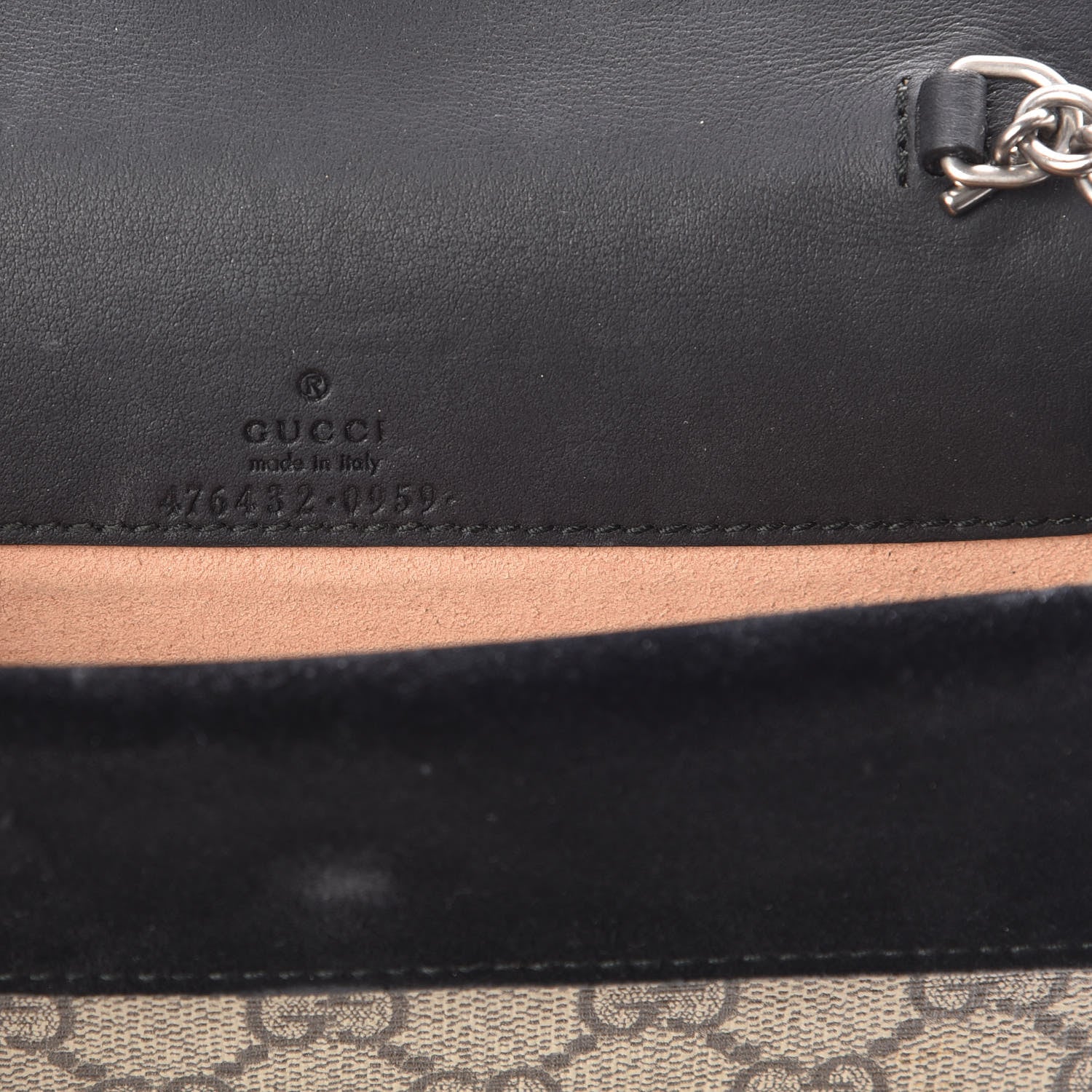Gucci GG Supreme Monogram Super Mini Dionysus Shoulder Bag Black 6 of 10