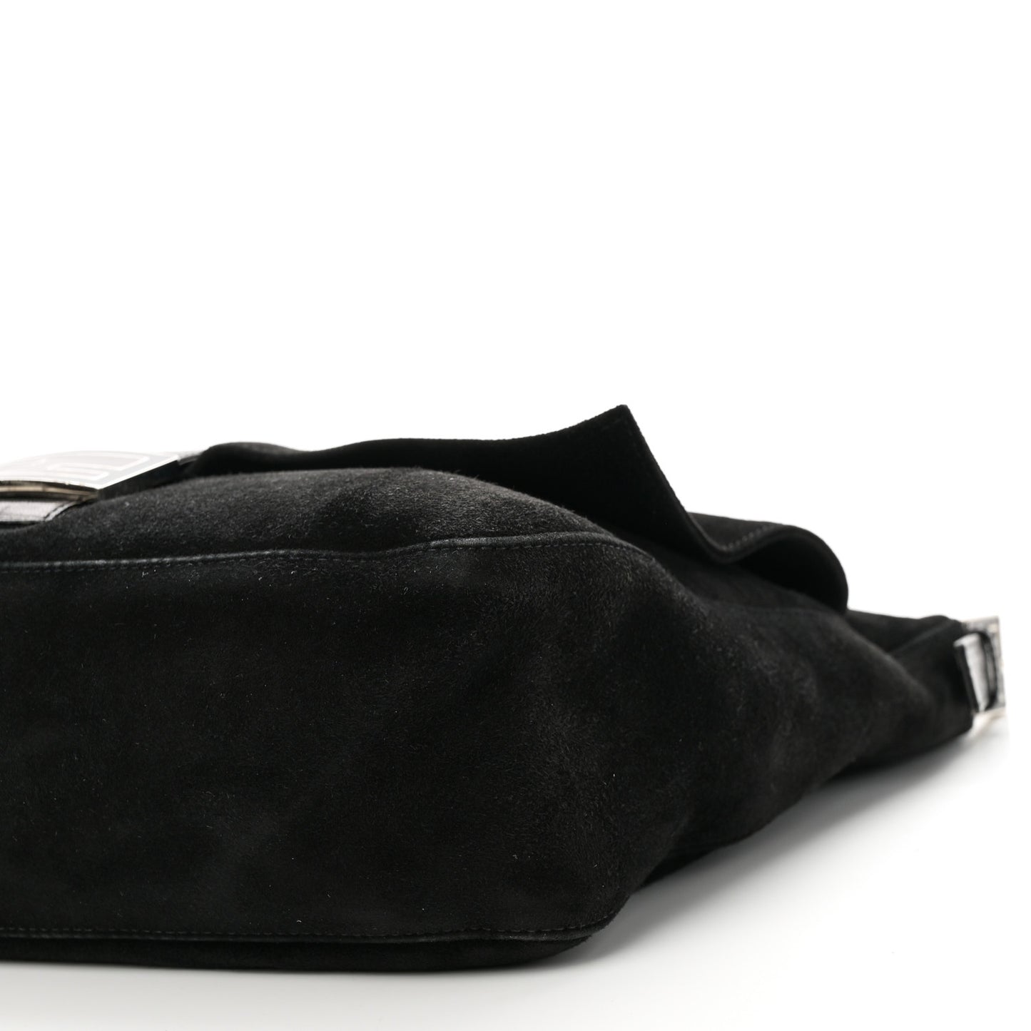 Suede Mama Baguette Black