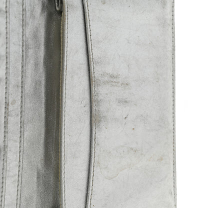 Chanel Metallic Lambskin Quilted Yen Wallet Silver 9 of 14