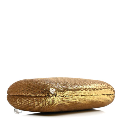 Prada Sequin Clutch With Chain Gold 3 of 4
