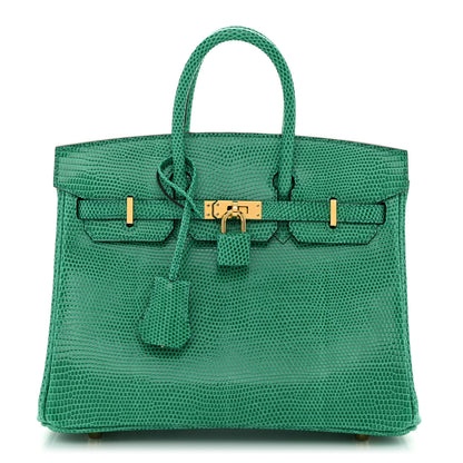 Hermes Lizard Birkin 25 Menthe 1 of 12