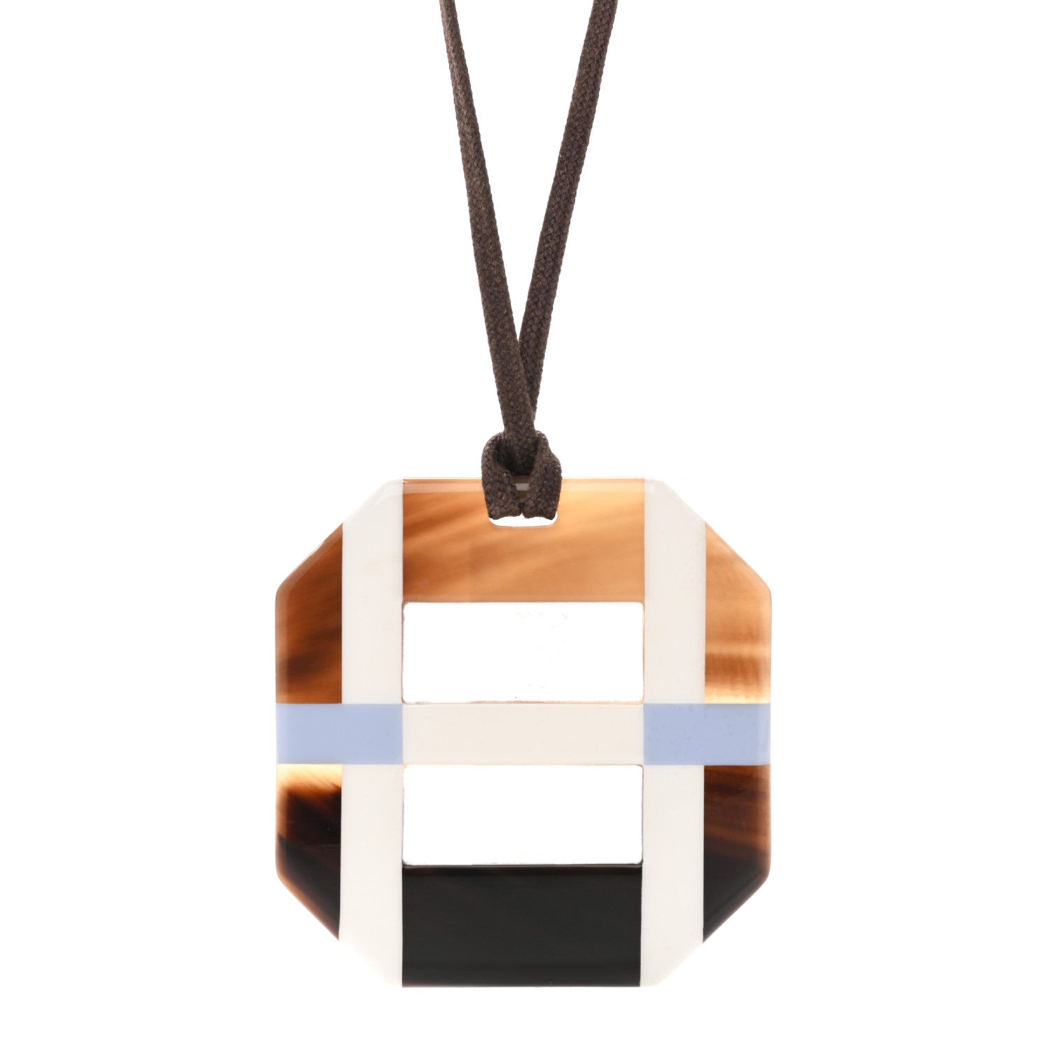 Hermes Horn Lacquer Opus Octagonal Necklace 4 of 7
