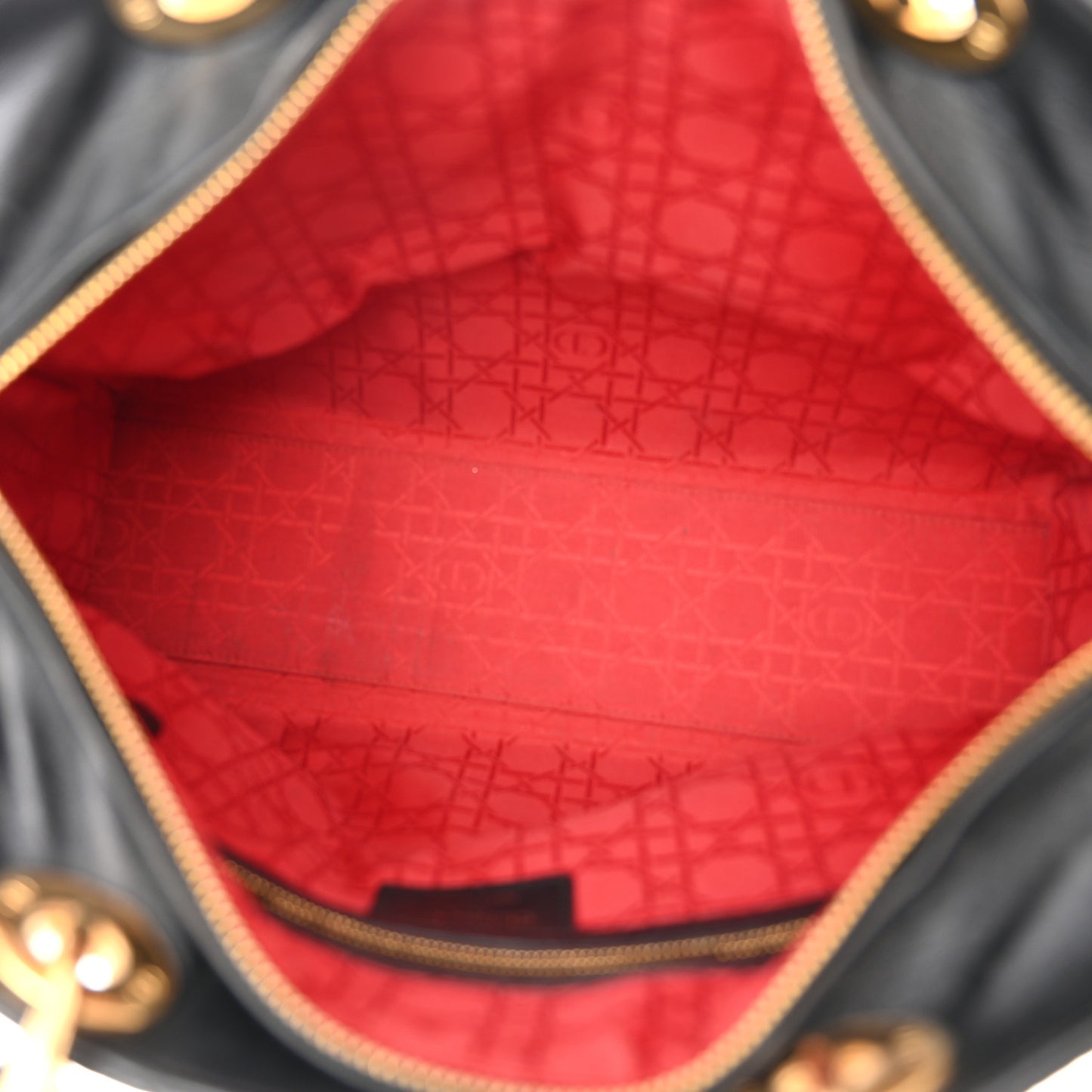 Lambskin Cannage Large Lady Dior Black