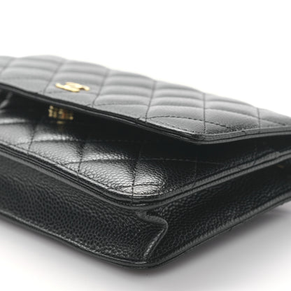 Chanel Caviar Quilted Wallet on Chain WOC Black 10 of 10