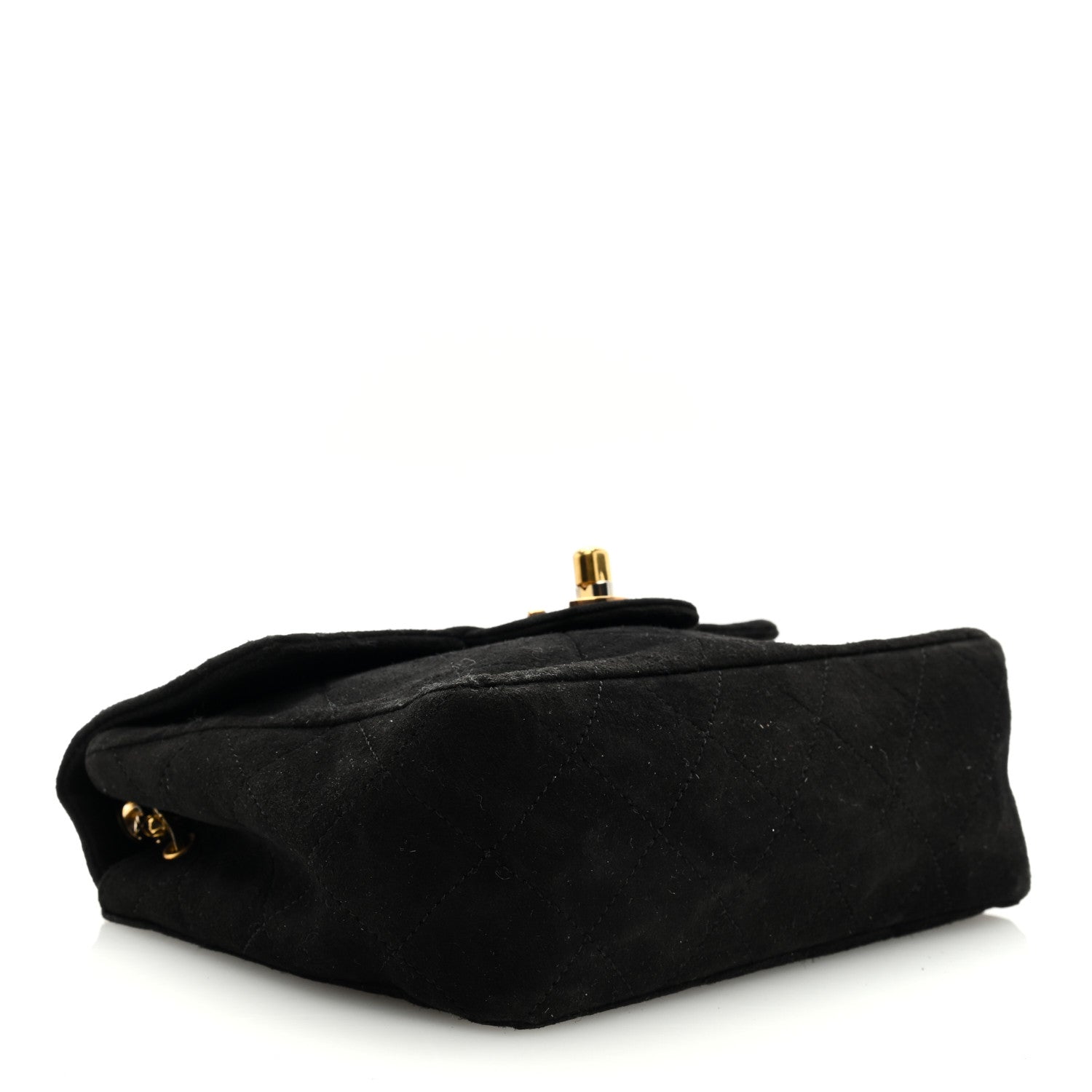 Chanel Suede Quilted Mini Square Flap Black 4 of 10