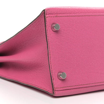 Hermes Chevre De Coromandel Kelly Sellier 28 Fuchsia 7 of 12