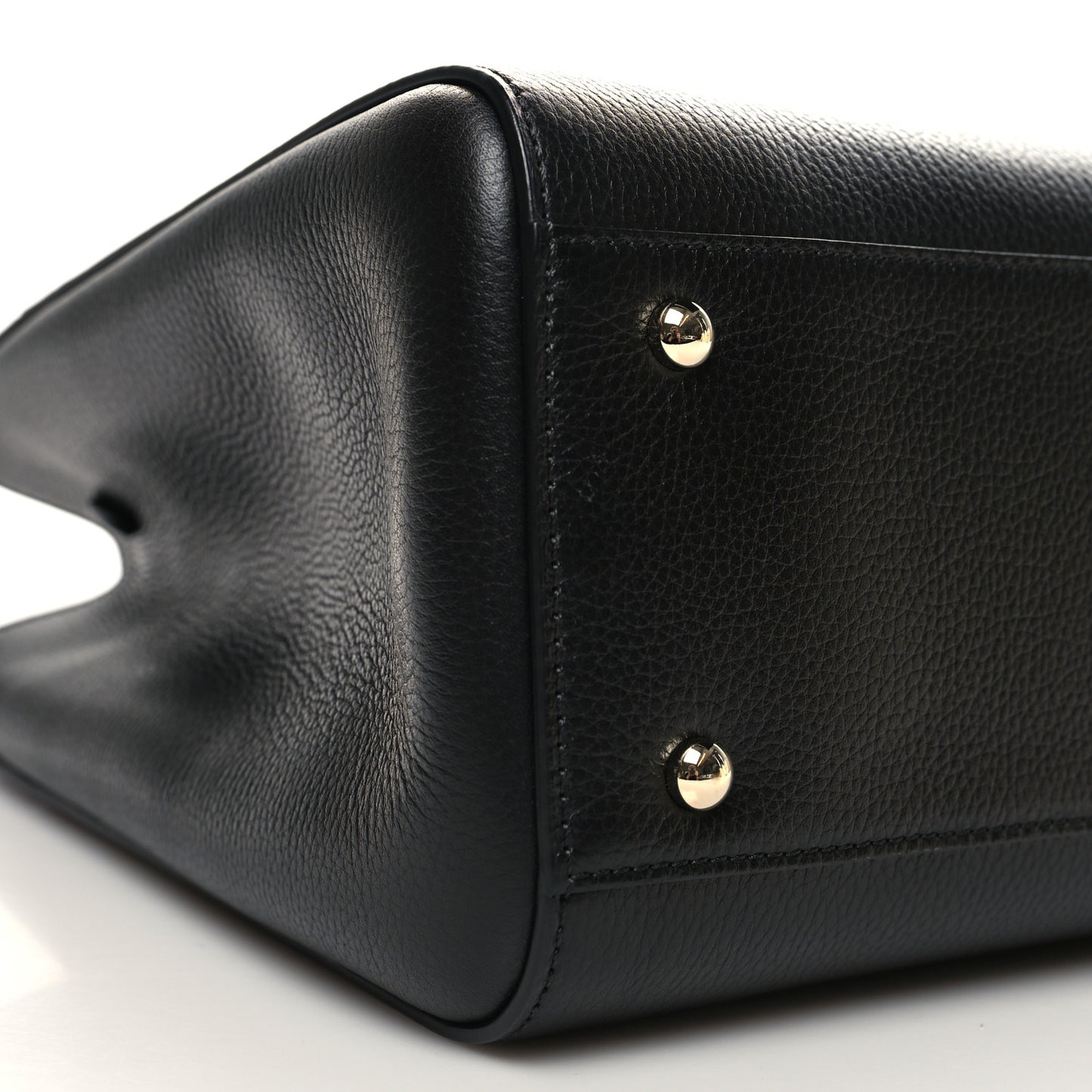 Grained Calfskin Small Neo Executive Shopper Tote Black