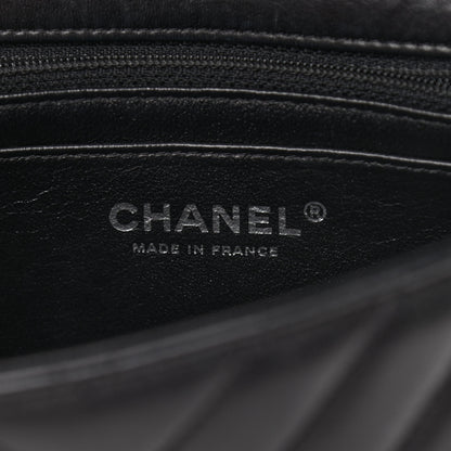 Chanel Lambskin Chevron Quilted Mini Rectangular Flap So Black 6 of 10