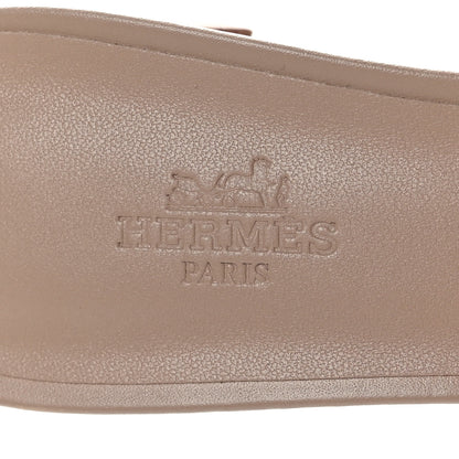 Hermes Calfskin Oasis Sandals 39 Beige Nude 7 of 9